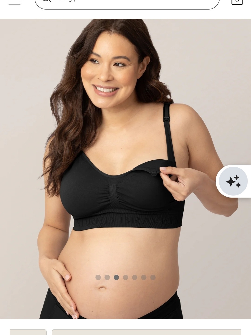 Kindred Bravely Black Seamless Nursing Bralette with Drop-Down Cup